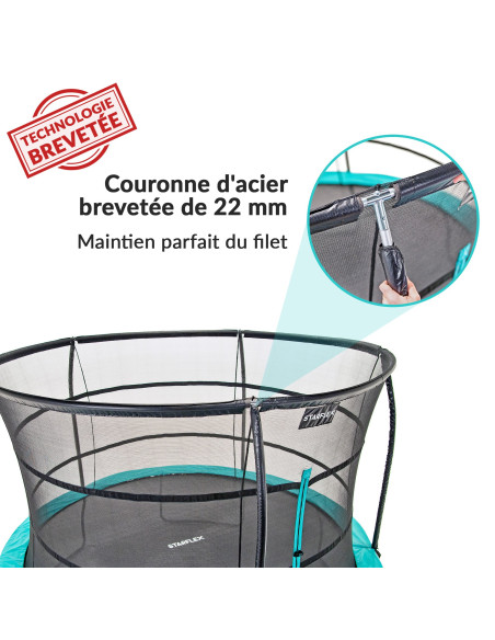 Trampoline Adventure Pack Starflex Pro Ø 370 cm + tent Tigloo Ø 370 cm