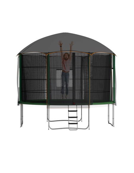 Pack Aventure Trampoline Jump Power Ø 370 cm + Tente Cabane Tigloo Ø 370 cm