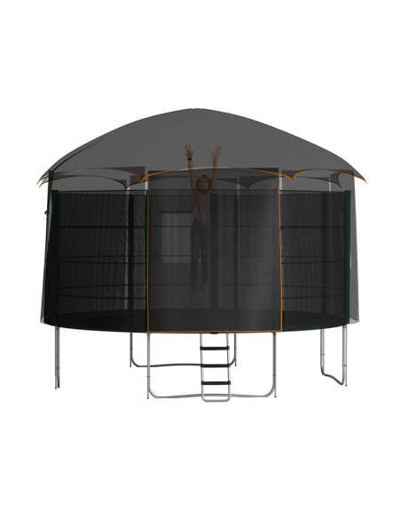 Adventure Pack Trampoline Jump Power Ø 430 cm + Tent Cabin Tigloo Ø 430 cm