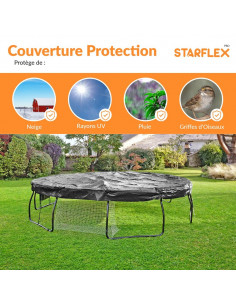 Couverture de protection universelle pour trampoline Ø 370 cm