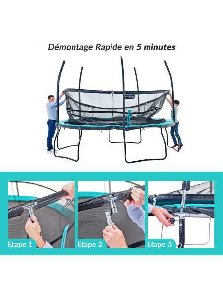 Pack Aventure trampoline Starflex Pro Ø 370 cm + tente Tigloo Ø 370 cm