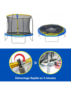 Trampoline Rocketkid, Surface de saut : Ø 140 cm