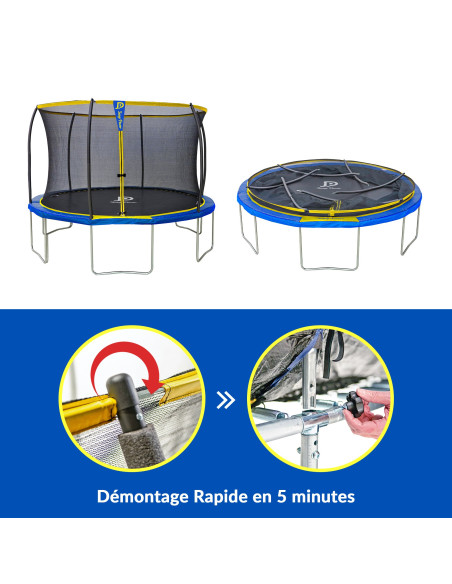 Adventure Pack Trampoline Jump Power Ø 370 cm + Tent Cabin Tigloo Ø 370 cm