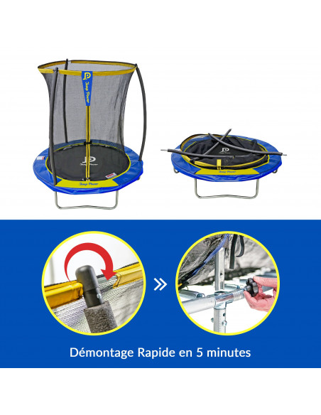 Trampoline Jump Power avec echelle et panier de basket - Diamètre 183 cm