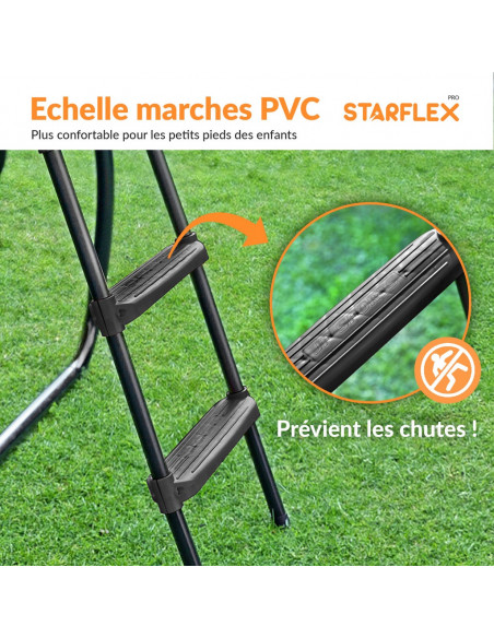 PACK 3 ACCESSOIRES 370 cm: Echelle, Ancrage, Bâche 370 cm - 4