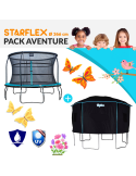 Pack Trampoline Starflex Pro Ø 370 cm avec Tente Cabane Tigloo Ø 370 cm: Un Duo d\'Aventure et Sécurité