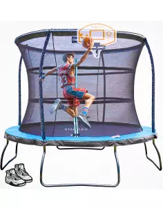 Pack Trampoline Starflex Pro 305 cm avec Kit de Basket - L'Alliance Parfaite pour le Divertissement et le Sport en Famille
