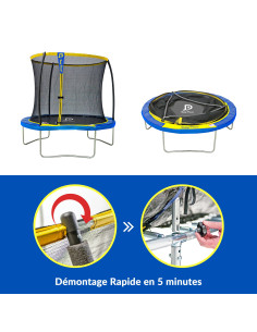 Trampoline Jump Power avec echelle et panier de basket - Diamètre 244 cm 2