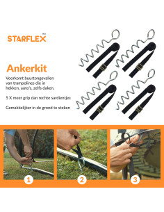 Kit 4 ankers voor trampoline (spiraalvorm) 2
