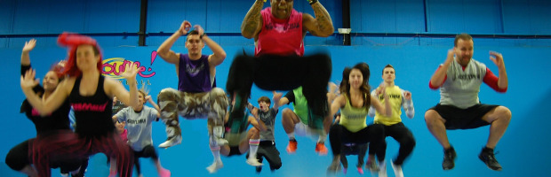 Fitness in einem Trampolinpark Lyon